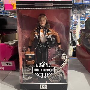 Harley-Davidson Barbie Doll with Black and Orange Jacket